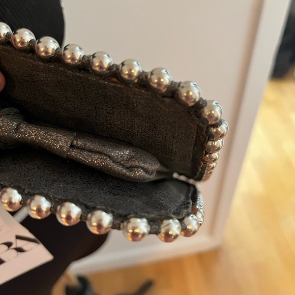 Zara Black Crossbody Bag with Silver Accents - Picture 4 of 7